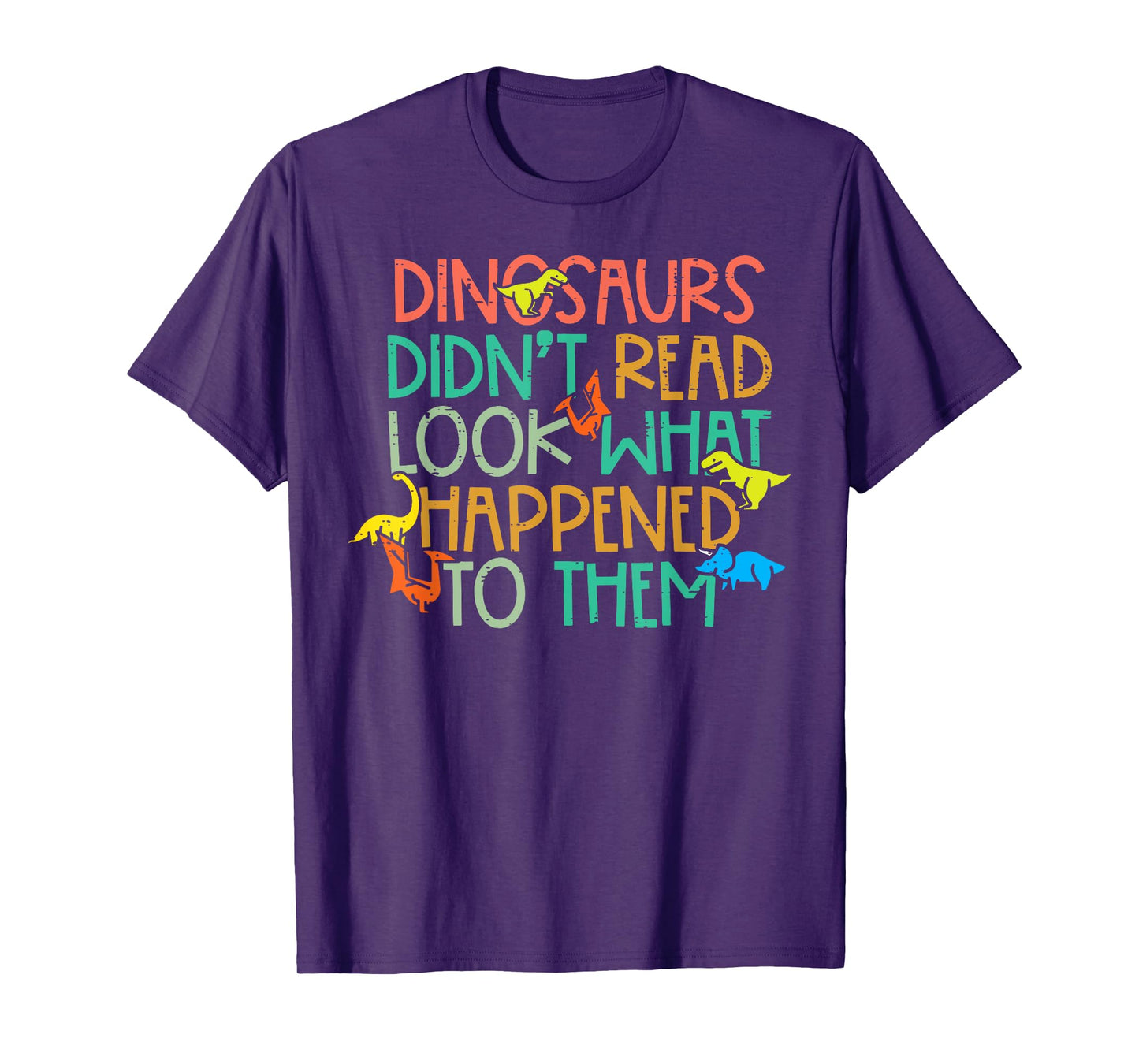 Dinosaurs Didnt Read Funny Book Lover Boys Kids Teacher T-Shirt