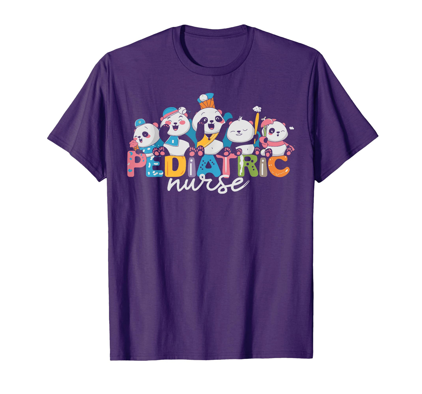 Funny Pediatric Nurse Panda For Picu Or Nicu Pediatrics T-Shirt