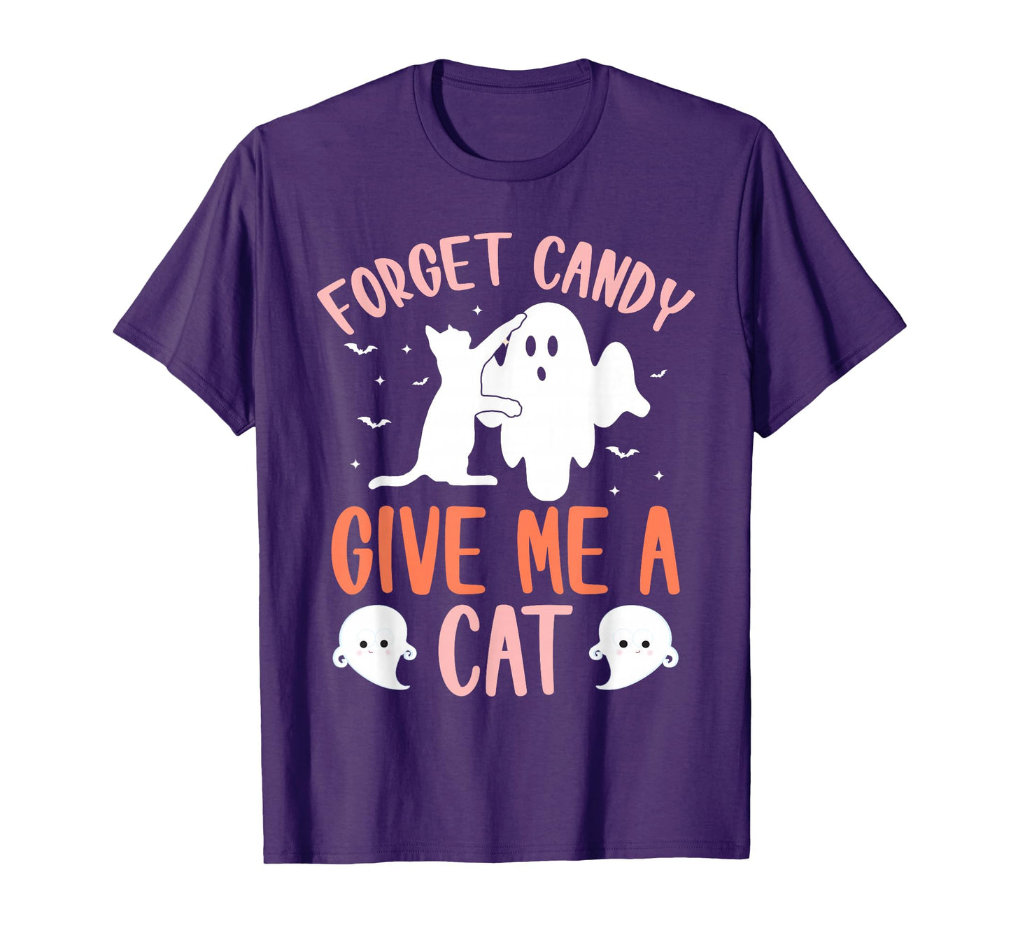 Halloween Forget Candy Give Me Cat Costume Women Men Kids T-Shirt