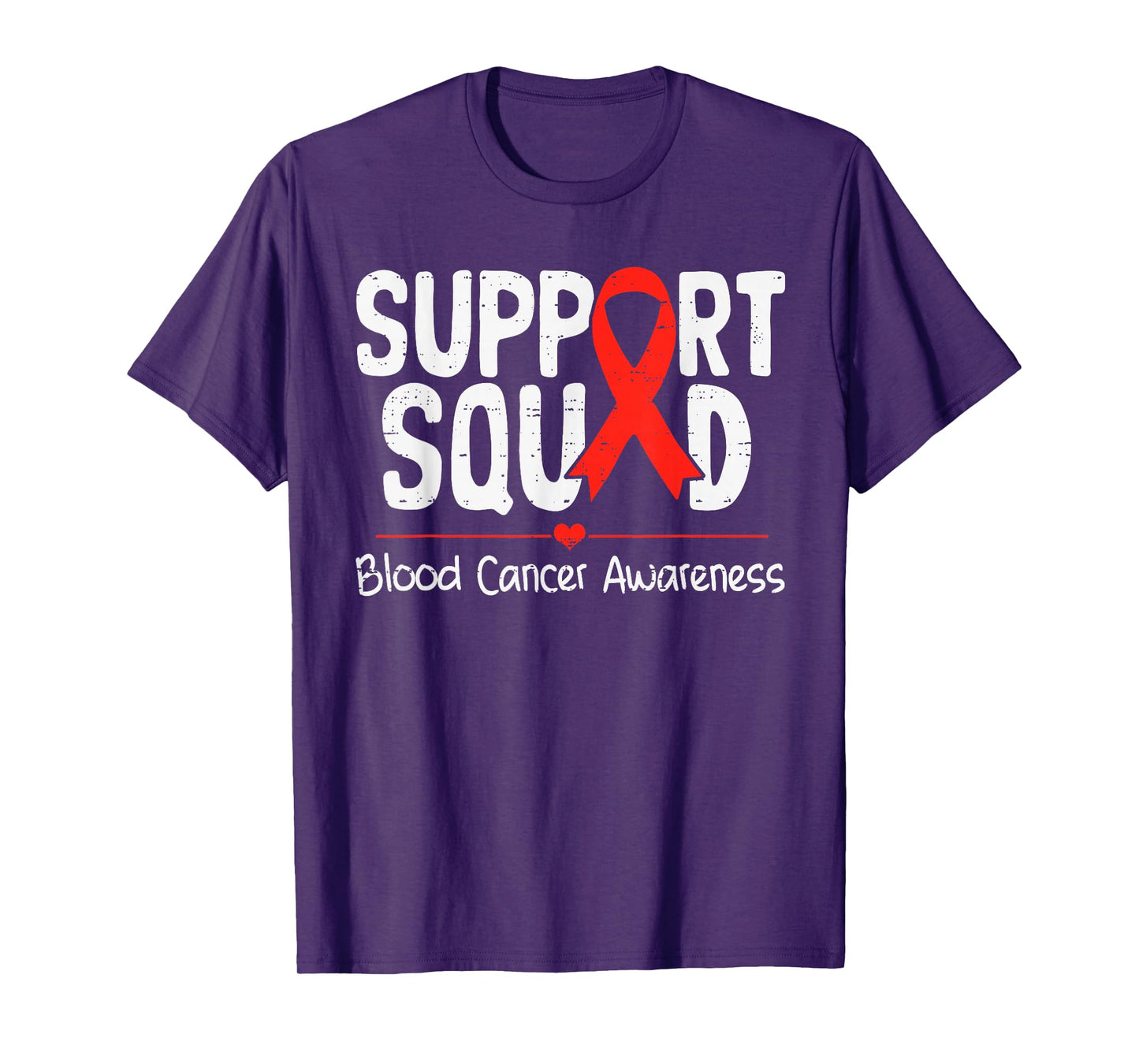 Support Blood Cancer Awareness Ribbon Red Men Women Kids T-Shirt