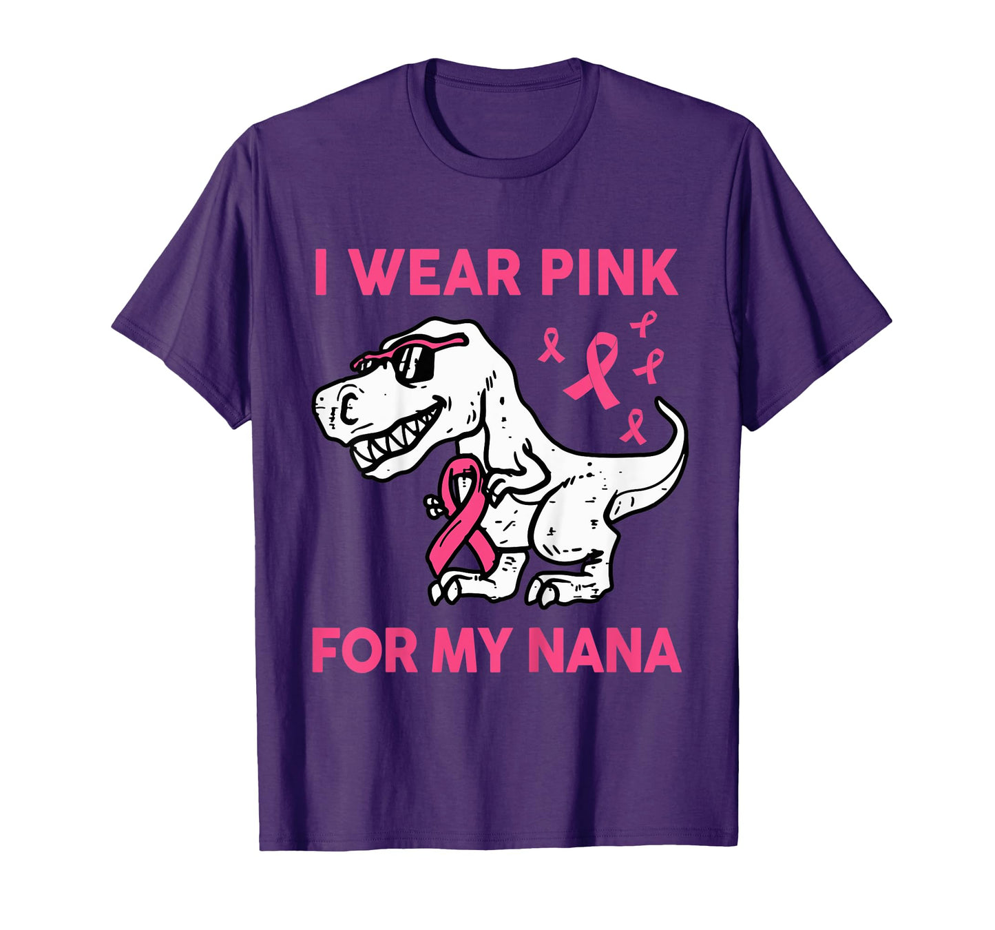 Kids I Wear Pink For My Nana Baby Toddler Breast Cancer Awareness T-Shirt