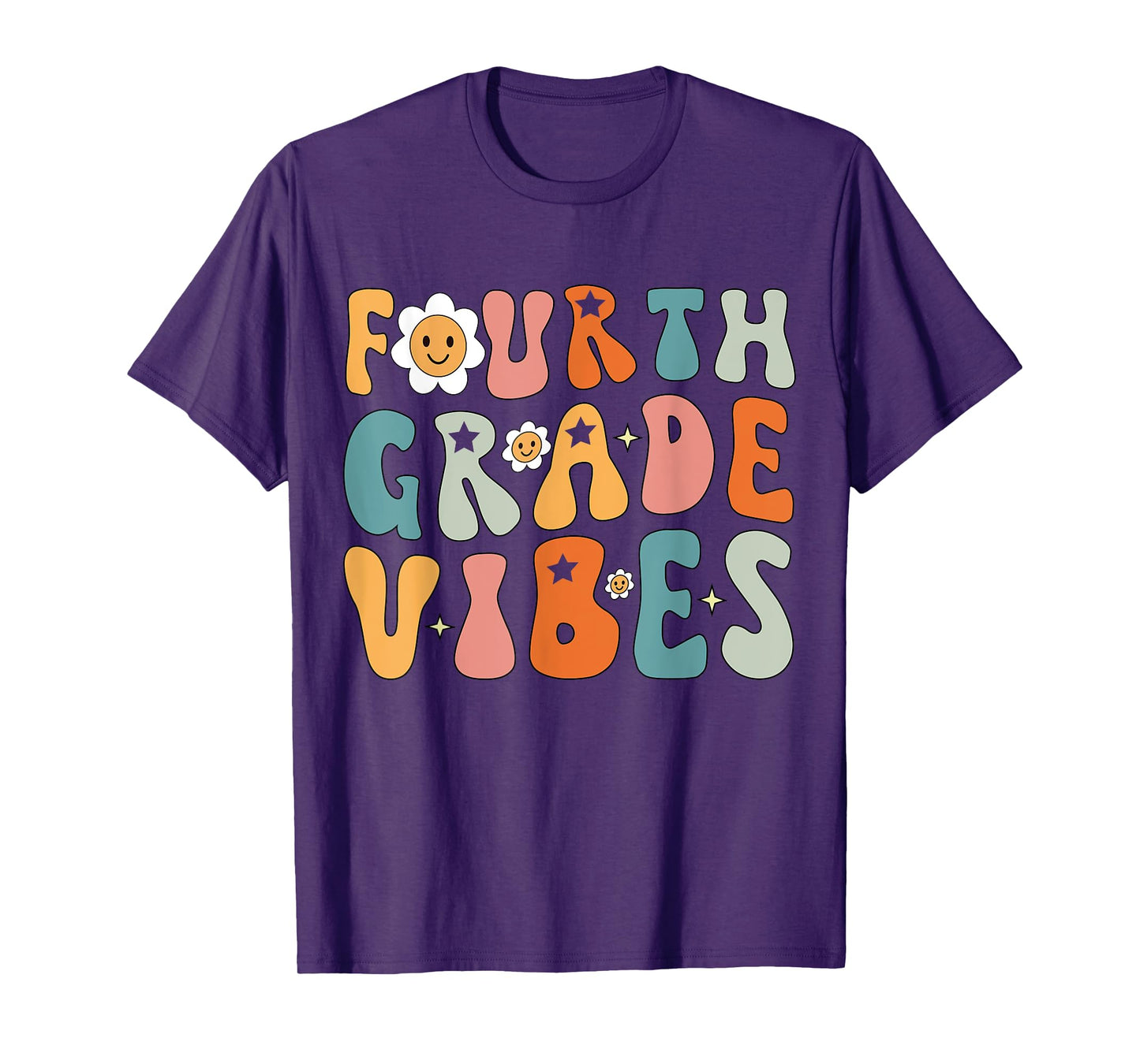 Fourth Grade Vibes, 4th Grade Team Retro 1st Day of School T-Shirt