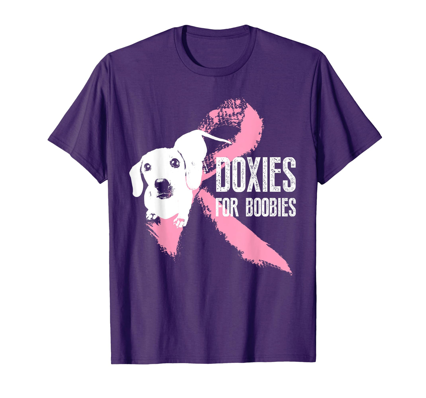 Dachshunds For Boobies Breast Cancer Awareness T-Shirt