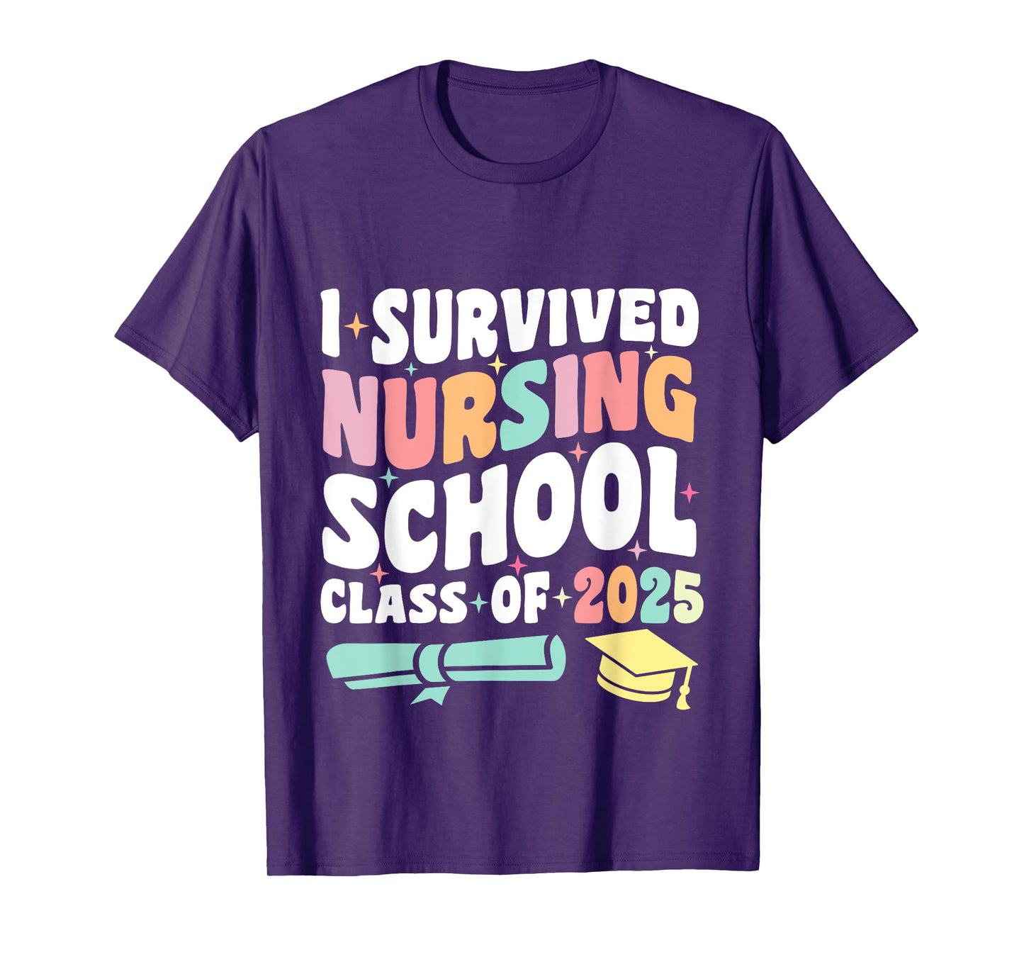 I Survived Nursing School Class Of 2025 New Nurse Graduation T-Shirt