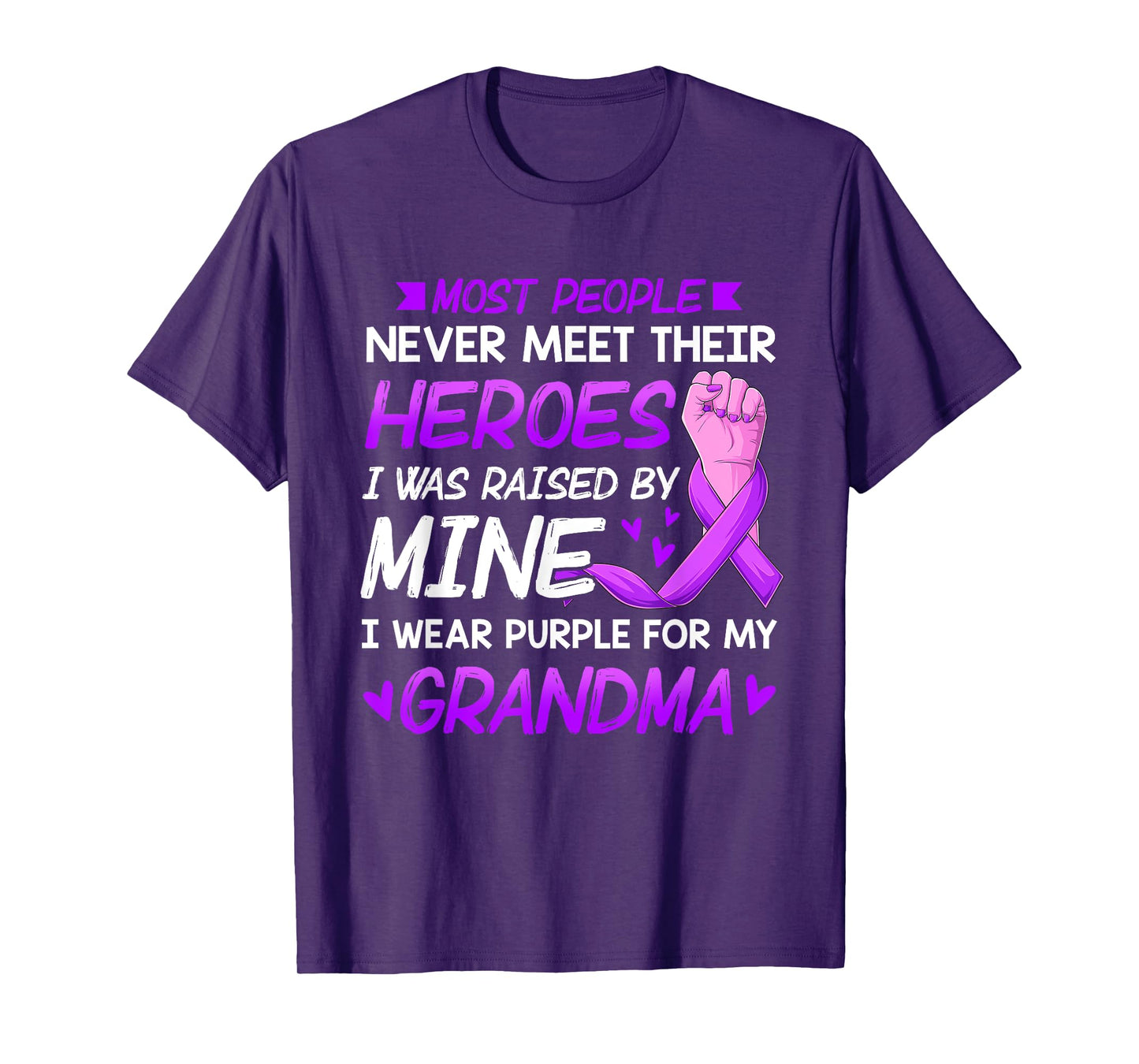 My Heroes I Wear Purple For My Grandma Pancreatic Cancer T-Shirt