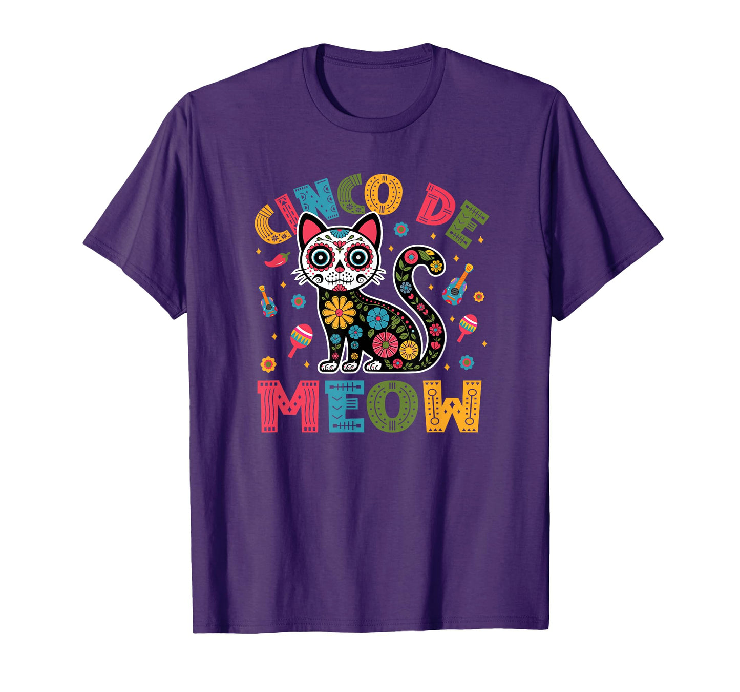 Cinco De Meow Cat Mexican Party 5 De Mayo Fiesta Men Women T-Shirt