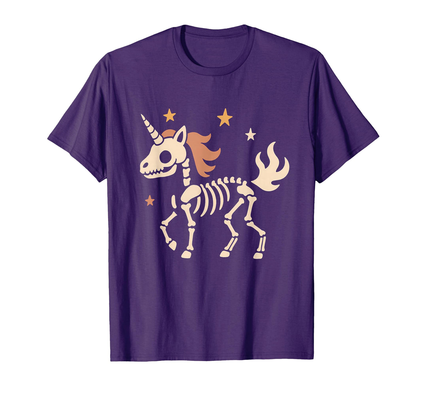 Unicorn Skeleton with Stars T-Shirt