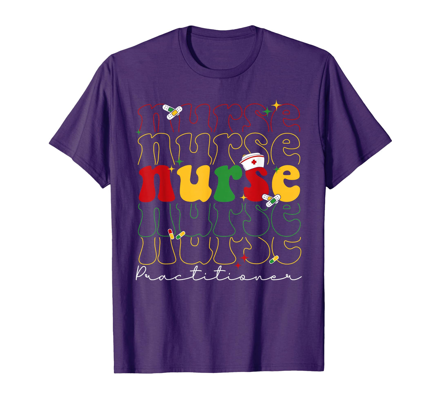 Groovy Np Nurse Practitioner Juneteenth Black History Month T-Shirt