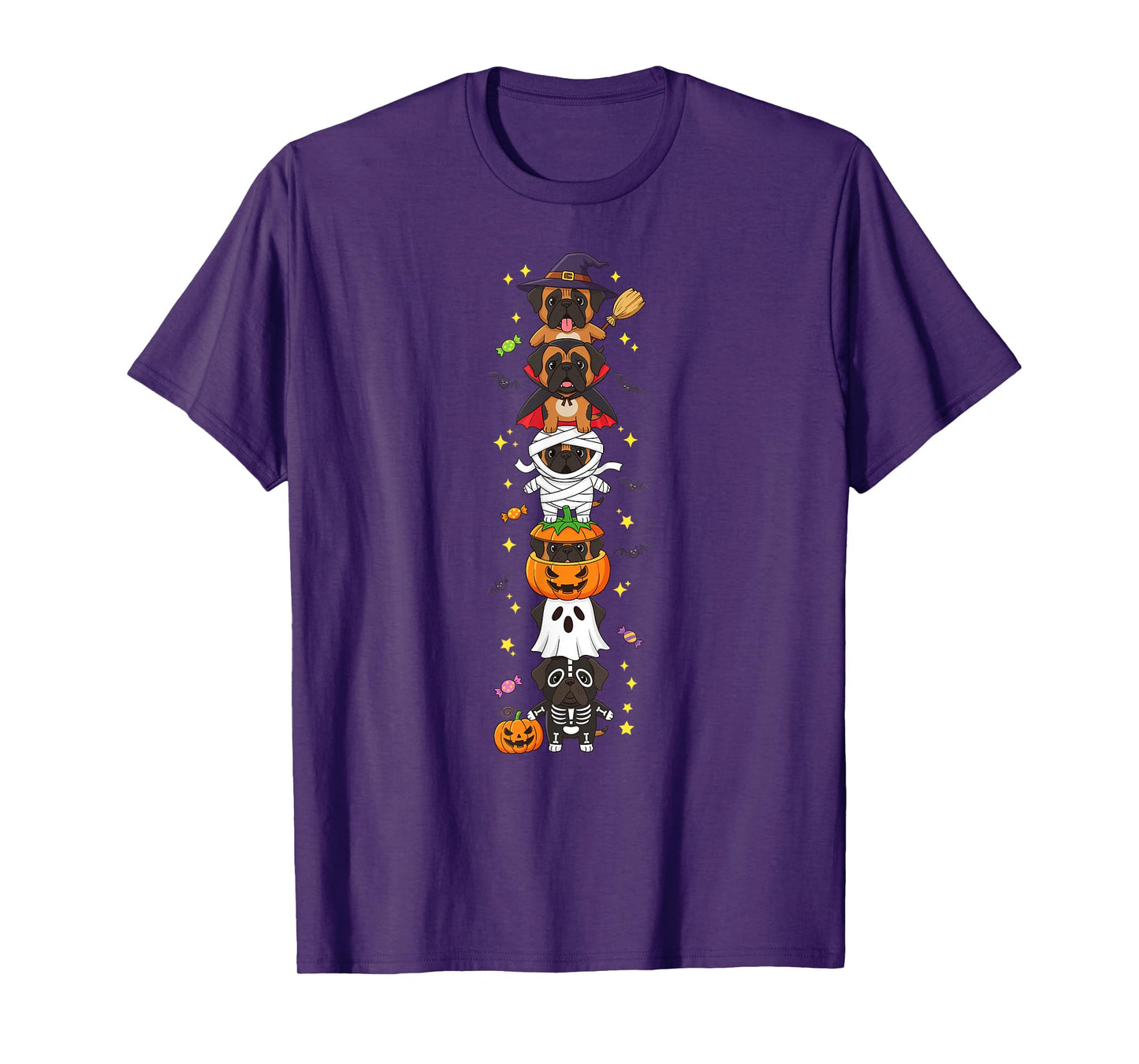 Funny Mastiff Witch Vampire Ghost Halloween Kids Mens Womens T-Shirt