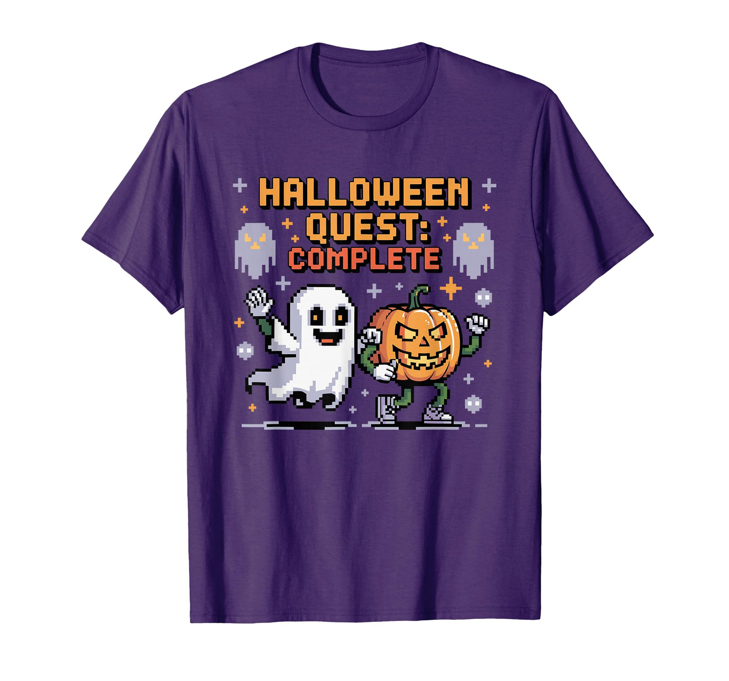 Halloween Quest Complete Halloween Pumpkin Arcade Gamer T-Shirt