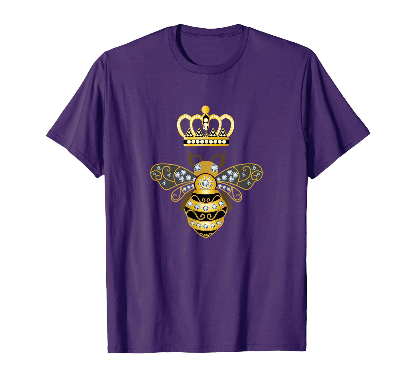 Creative T Shirts Co. Queen Bee Shirt, Honey Bee Shirt, Vintage T-Shirt, Black, Small, Short Sleeve, T-Shirt, Women's Casual T-Shirt