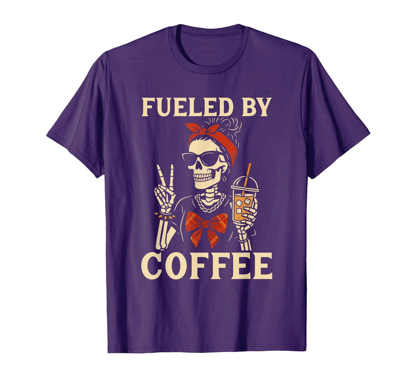 Funny Skeleton Girl Coffee Lover Caffeine Halloween T-Shirt