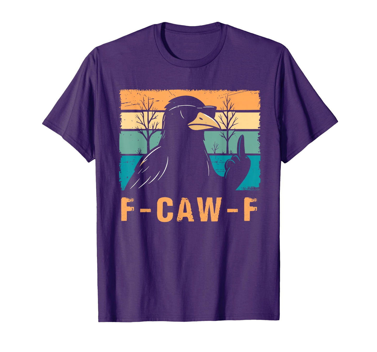 F-Caw-F Crow Funny Retro Humor Style T-Shirt