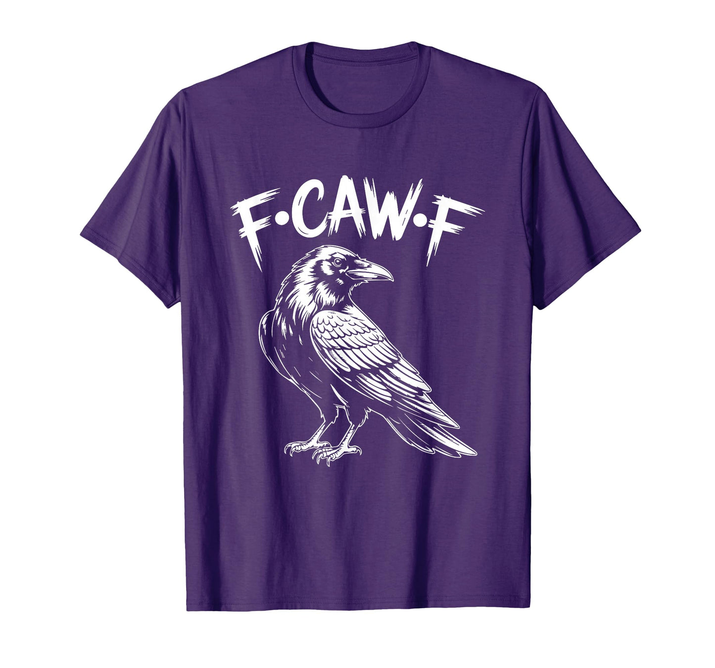 Black Crow, F-Caw-F Funny Black Bird Gothic Adult Humor T-Shirt