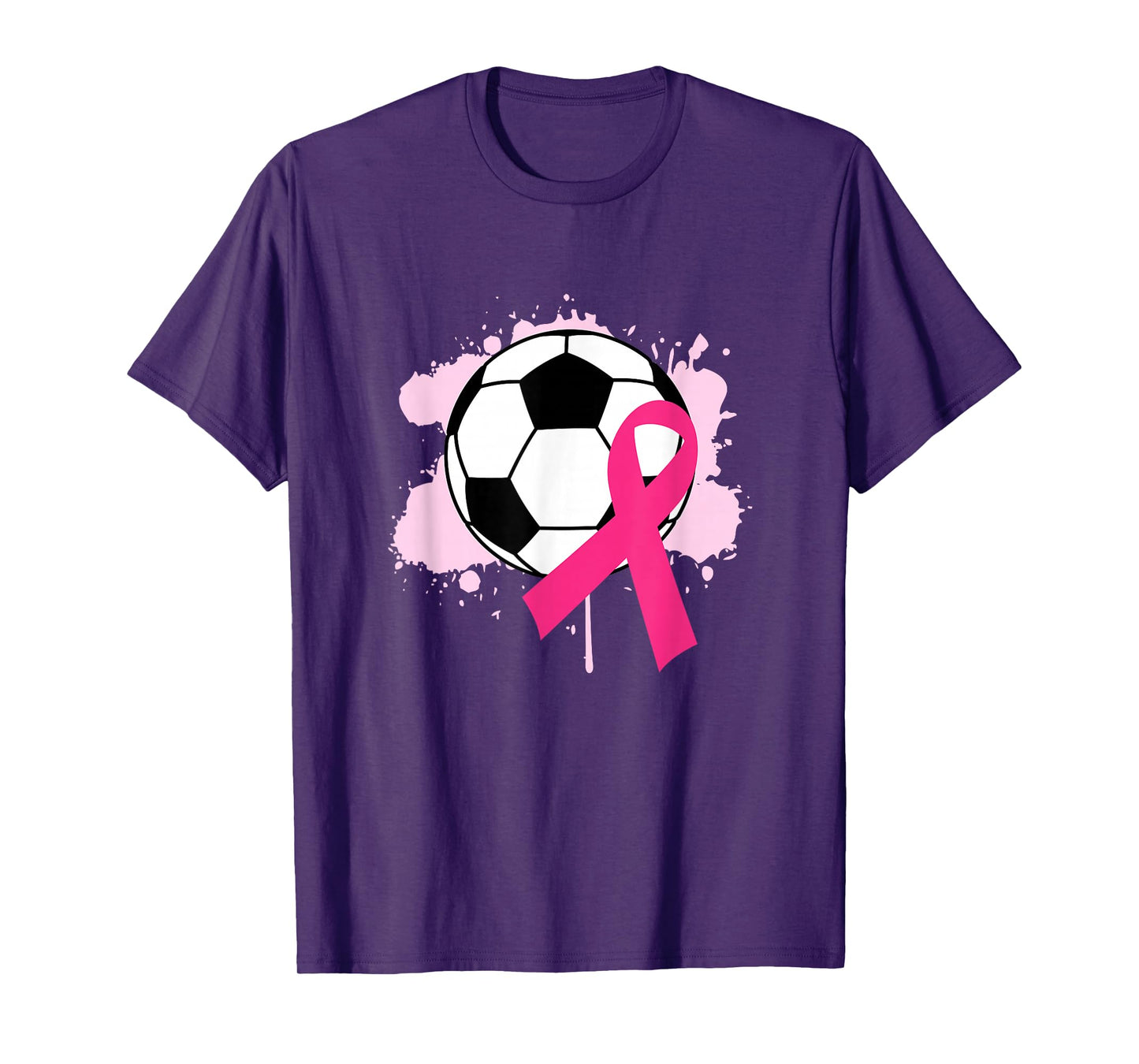 Breast Cancer Awareness Soccer Ball Pink Ribbon T-Shirt