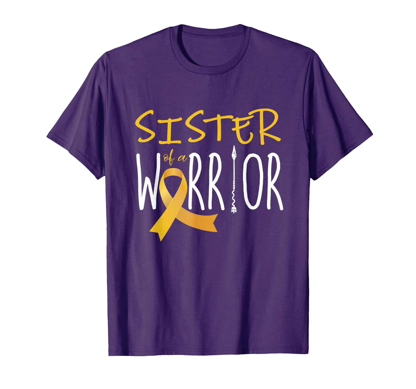 Childhood cancer awareness Sister of a warrior T-Shirt