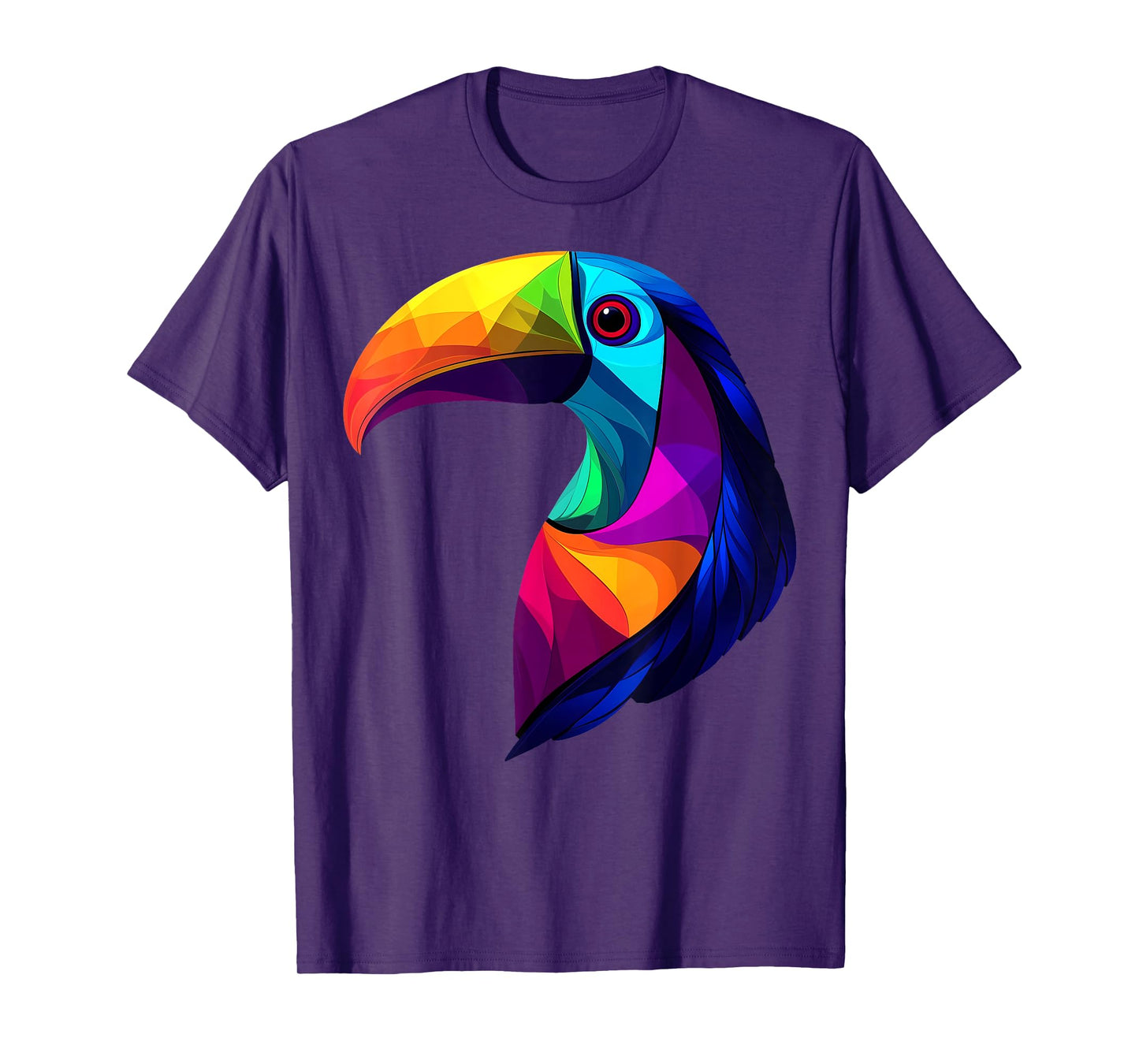 Colorful Toucan Vibrant Rainforest Jungle Animals Black T-Shirt