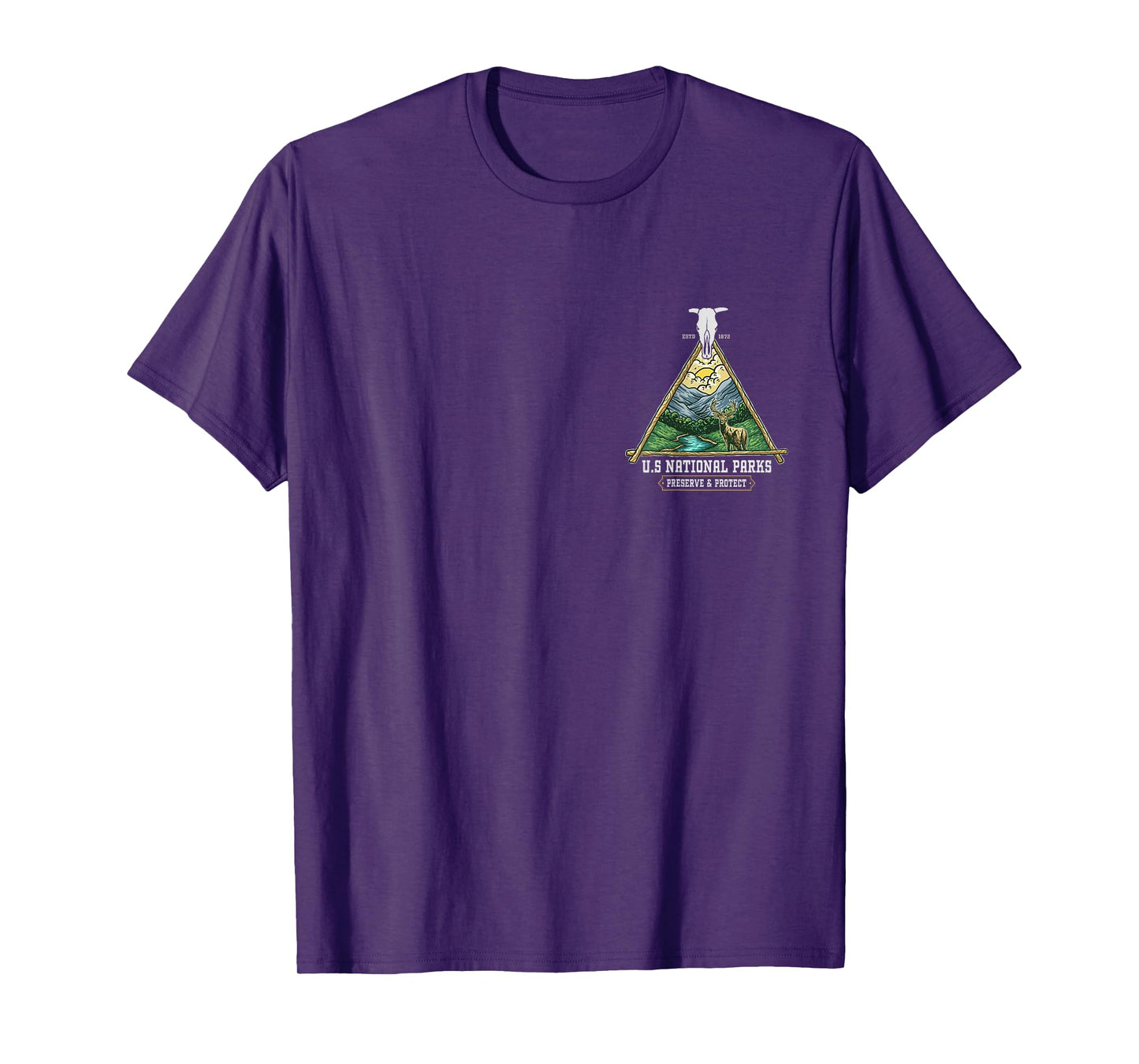Retro US national parks preserve and protect - outdoors T-Shirt