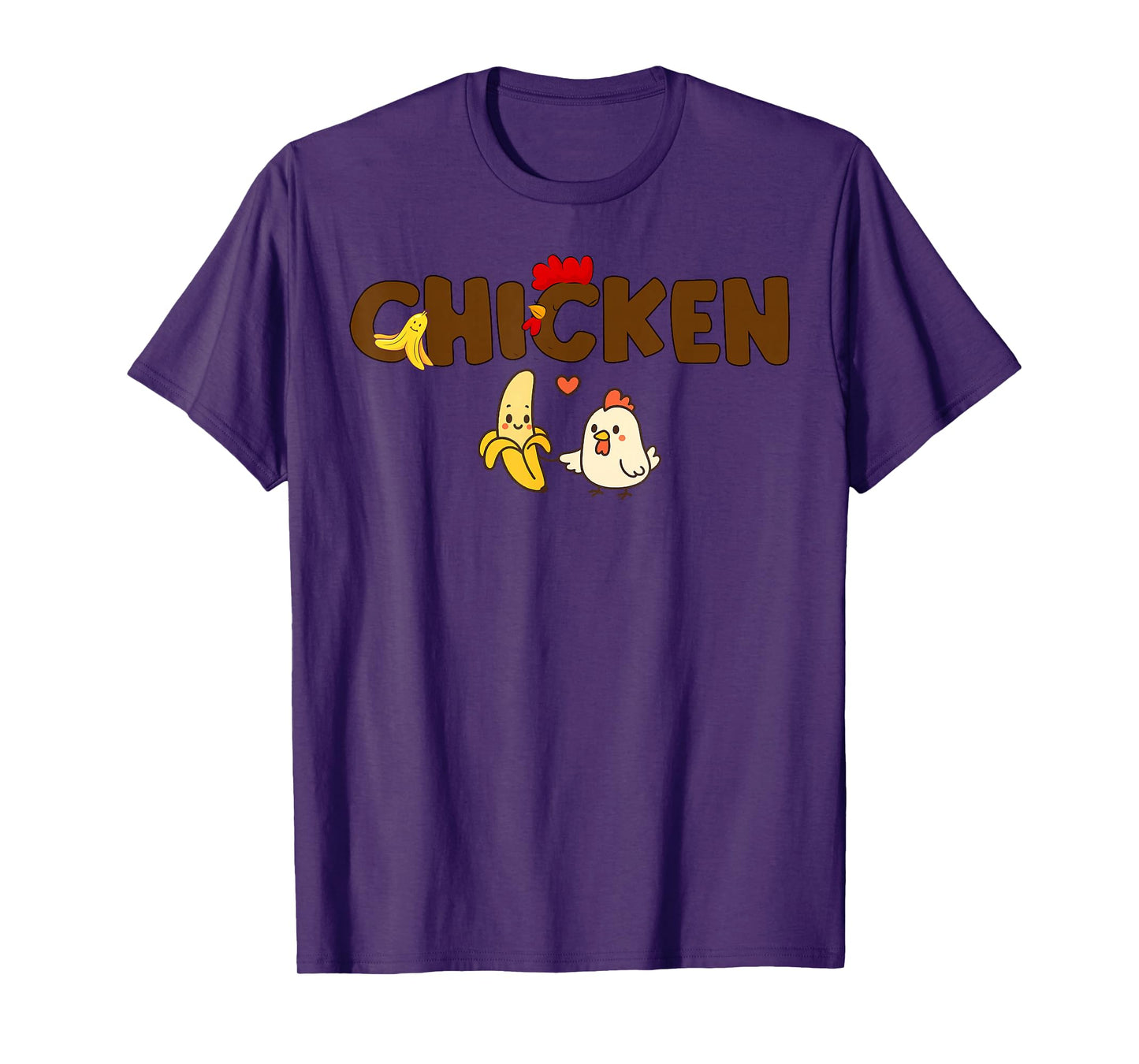 Funny Chicken & Banana Halloween Couples Family Costume 2025 T-Shirt