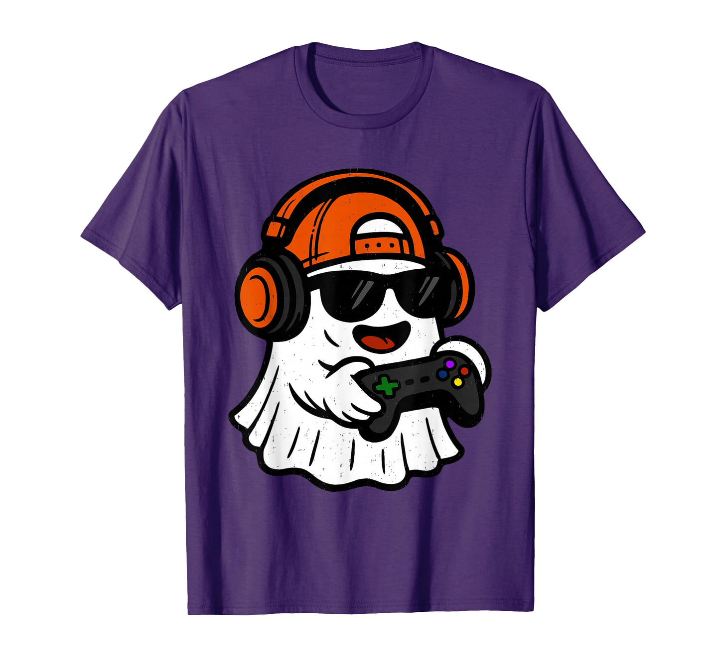 Ghost Gamer Halloween Costume Boo Gaming Spooky Video Game T-Shirt
