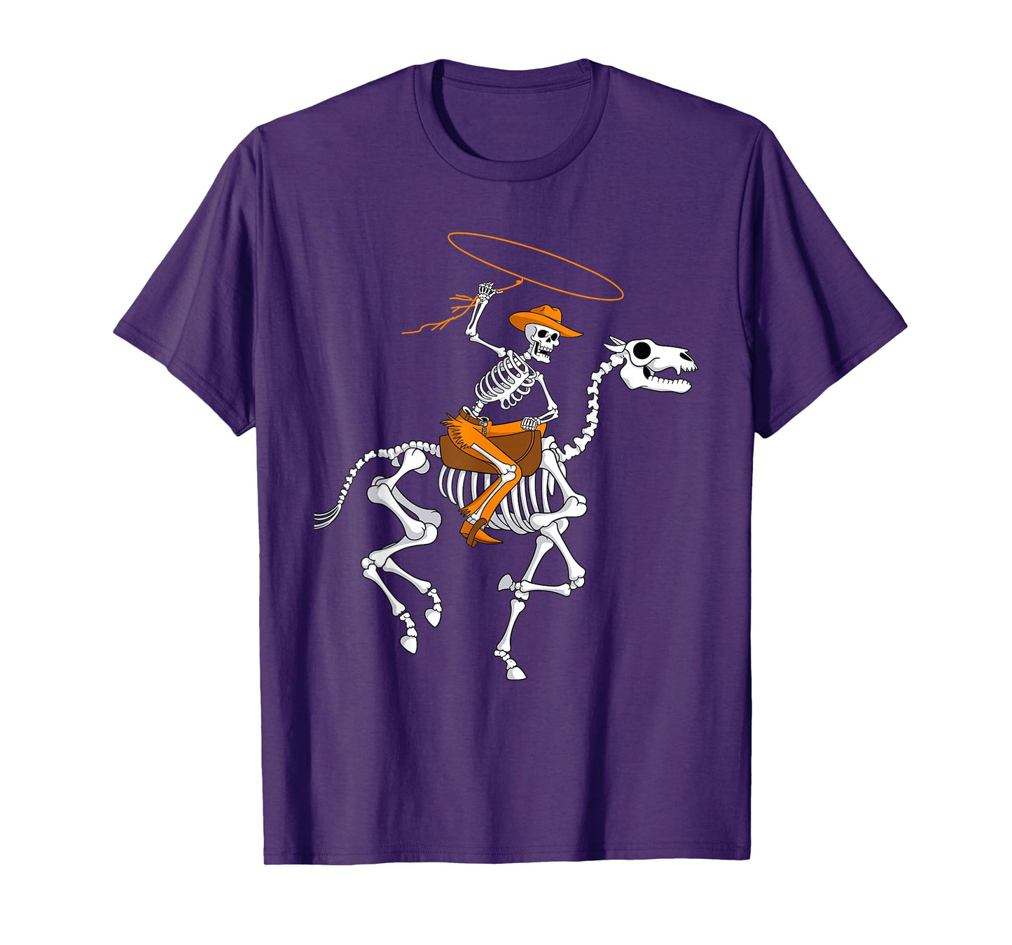 Funny Halloween Skeleton Cowboy Horse Costume T-Shirt