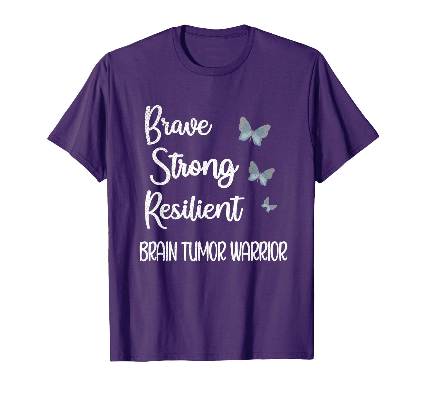Brain Tumor Warrior | Brain Cancer Awareness Gray Ribbon T-Shirt