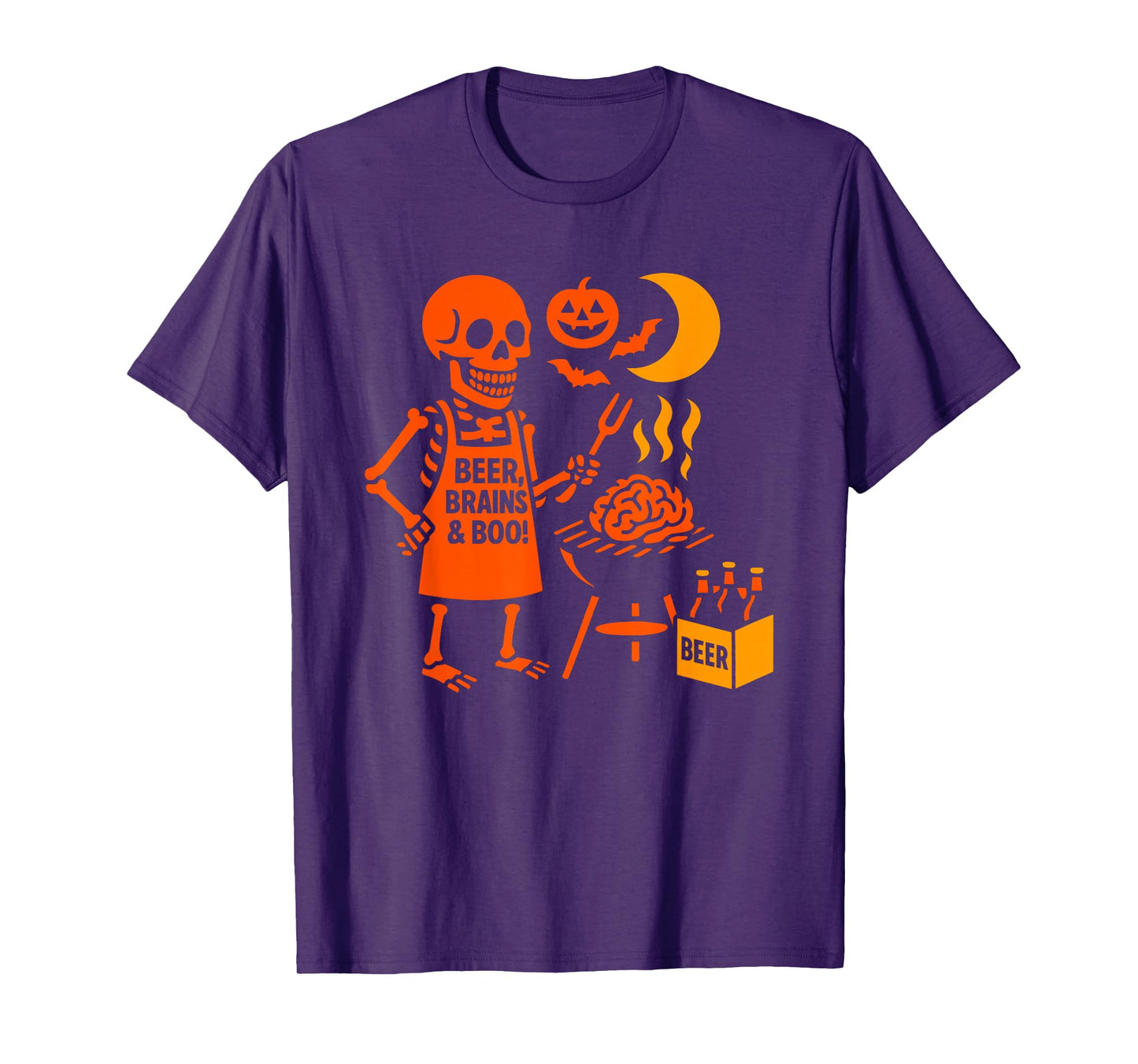 Skeleton BBQ Beer Night Laughs Bash T-Shirt