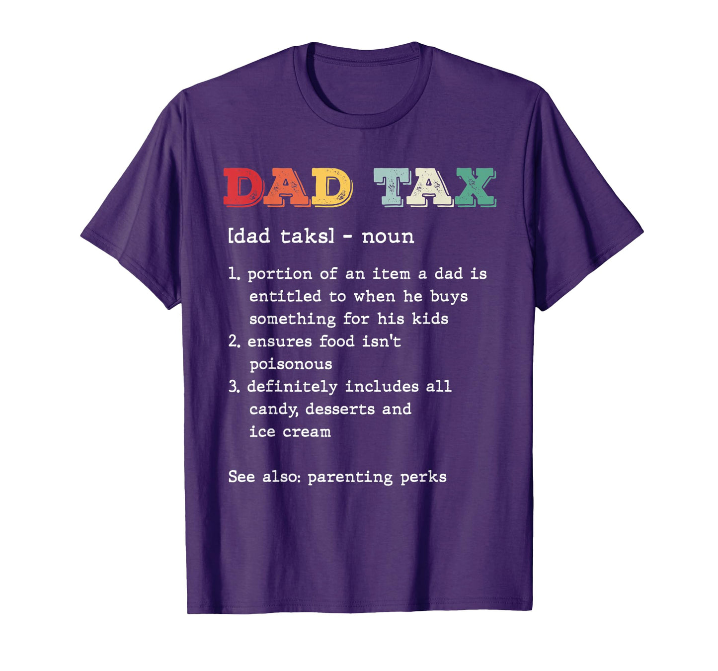 Mens Dad Tax Definition Vintage Funny Father's Day Humor Retro T-Shirt