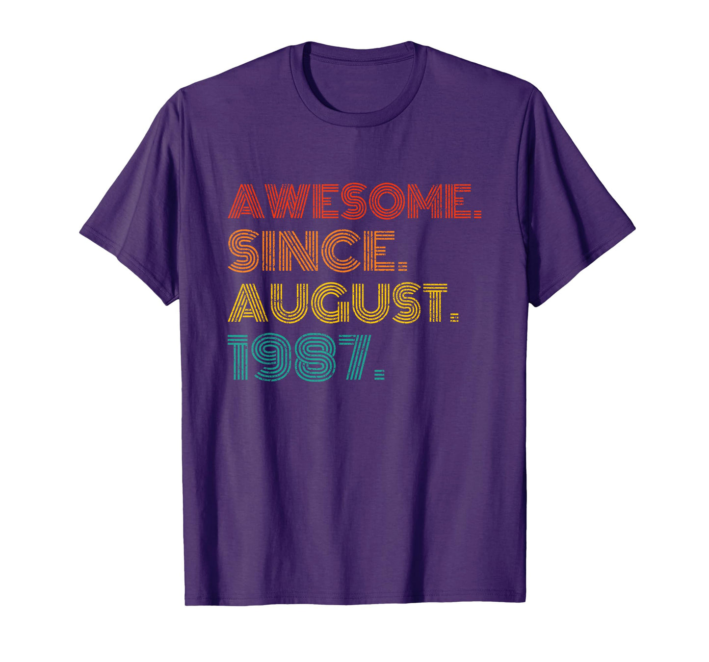 Awesome Since August 1987 Birthday Gifts Idea 1987 Vintage T-Shirt