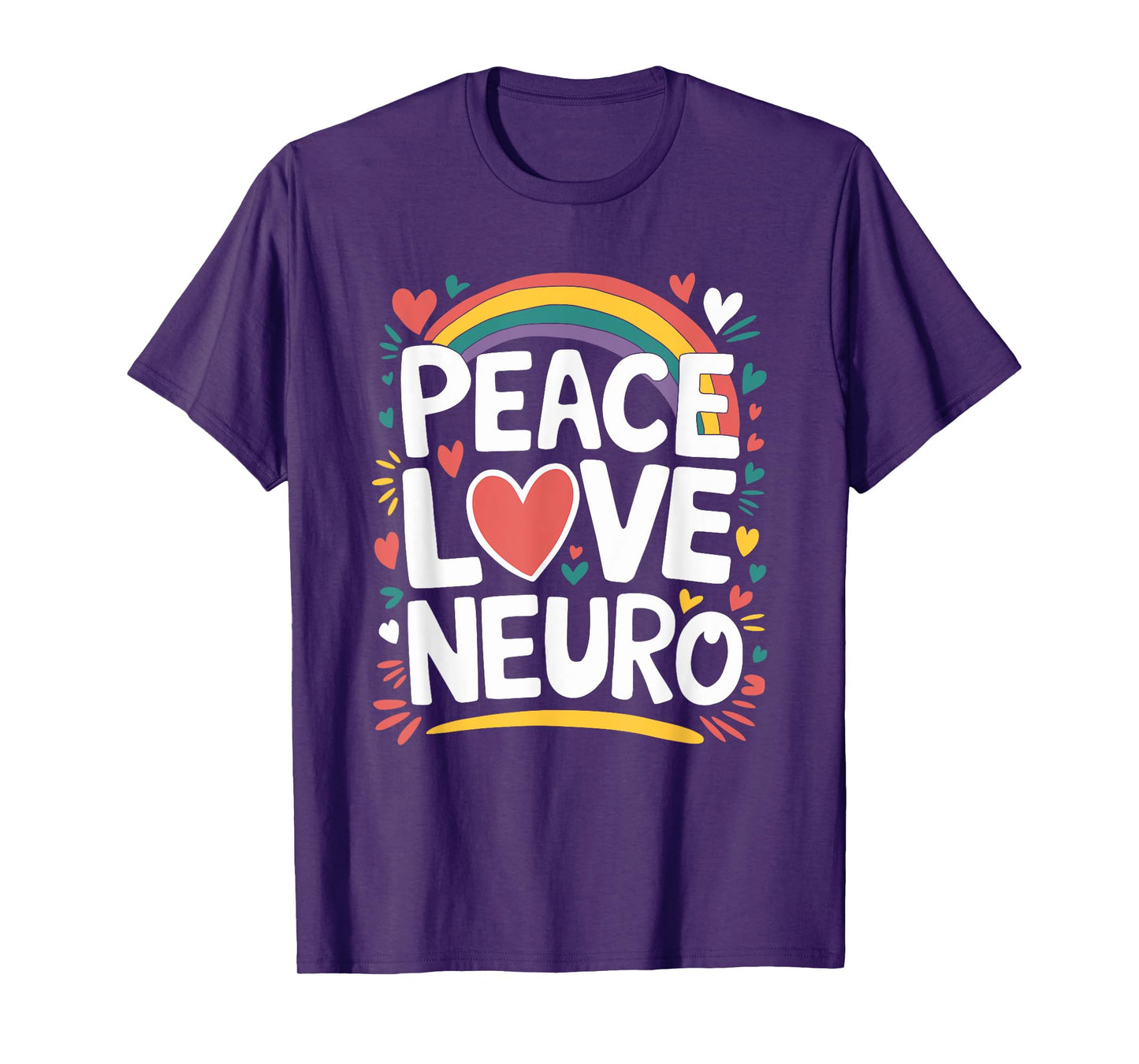 Neurologist Nurse Neurology Nursing, Peace Love Neuro T-Shirt