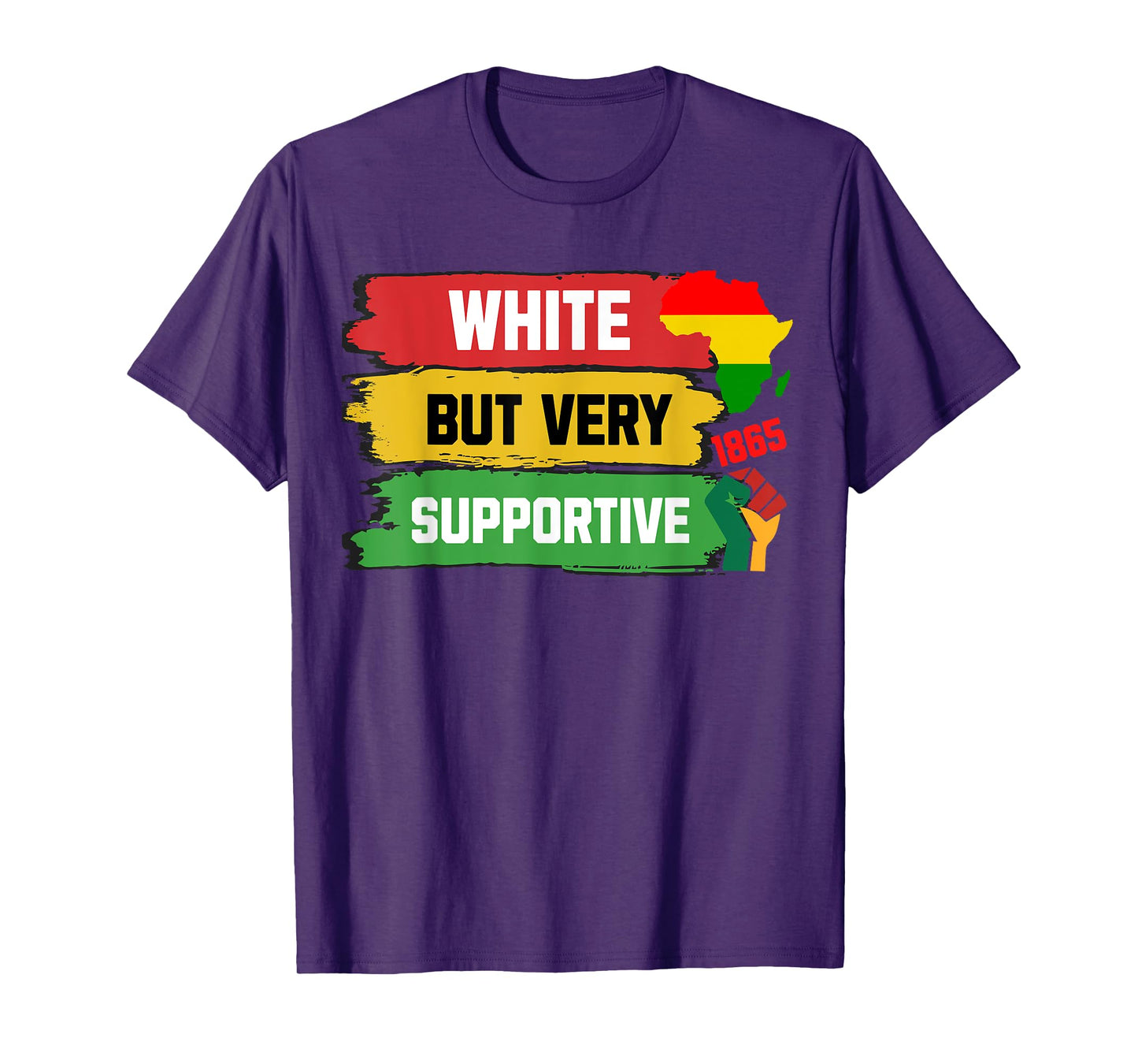 White But Supportive Ally Black History Month Juneteenth T-Shirt