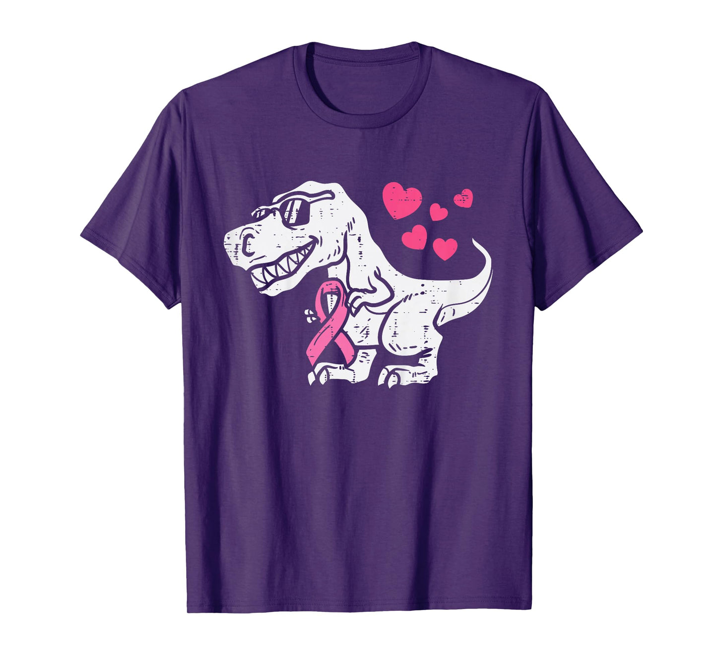 Pink Ribbon T-Rex Kids Breast Cancer Awareness Boys Toddler T-Shirt