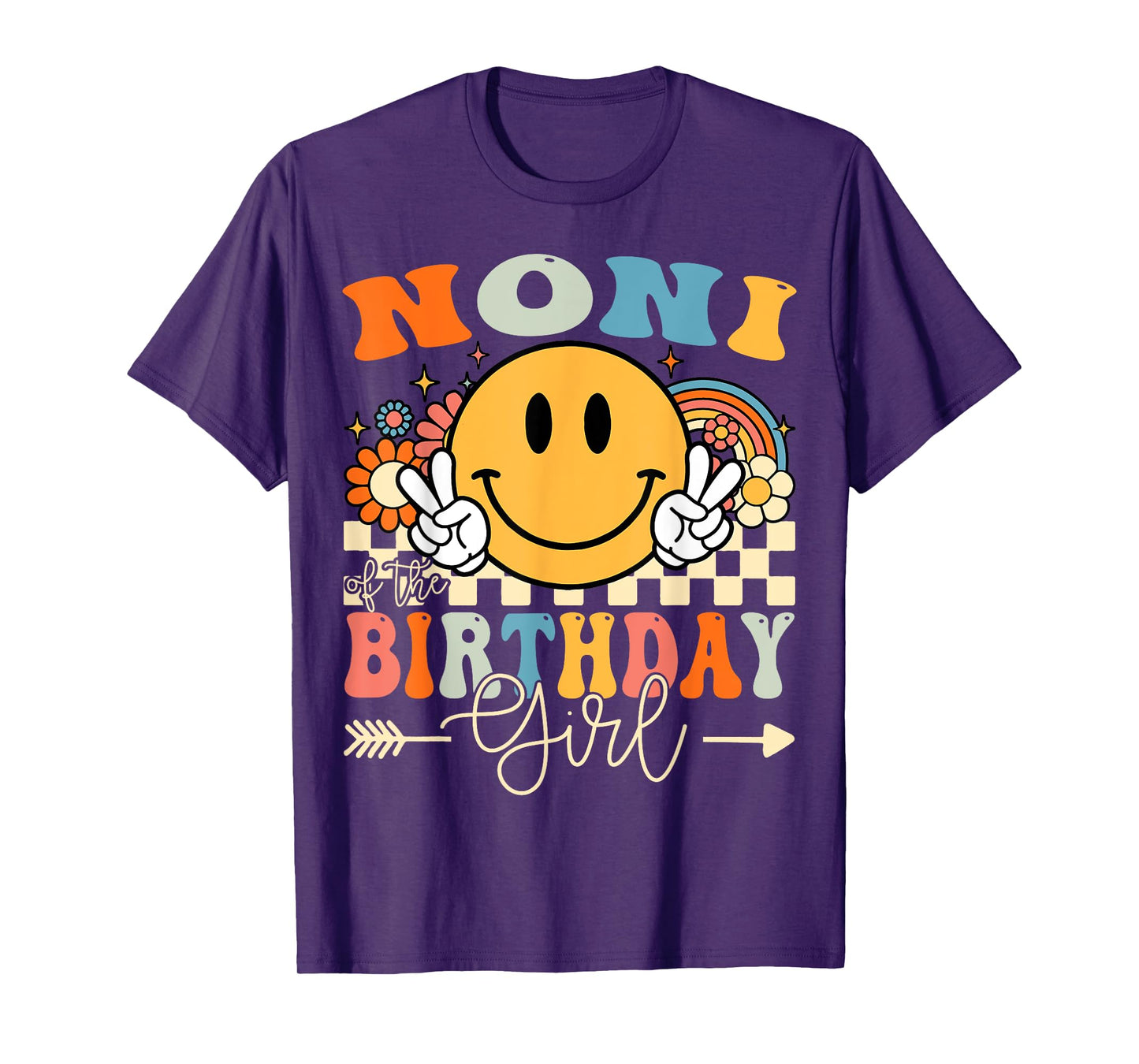 Noni Of The Birthday Girl Groovy Retro Vintage T-Shirt