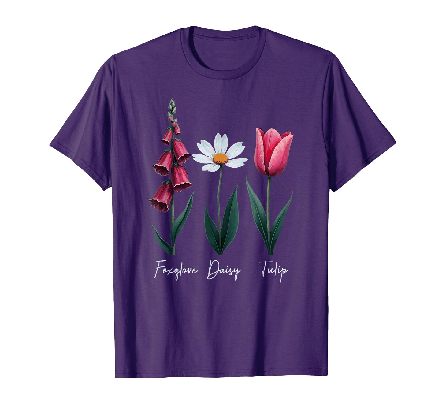 Foxglove Daisy Tulip Floral T-Shirt