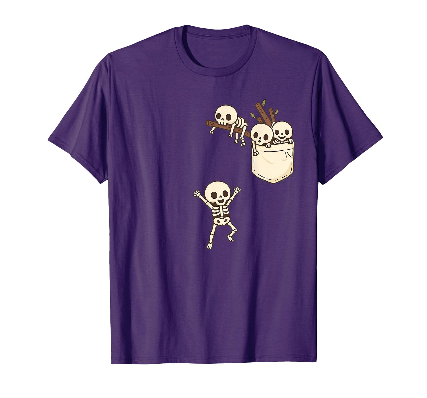 Funny Skeleton Cute Playing T-Shirt