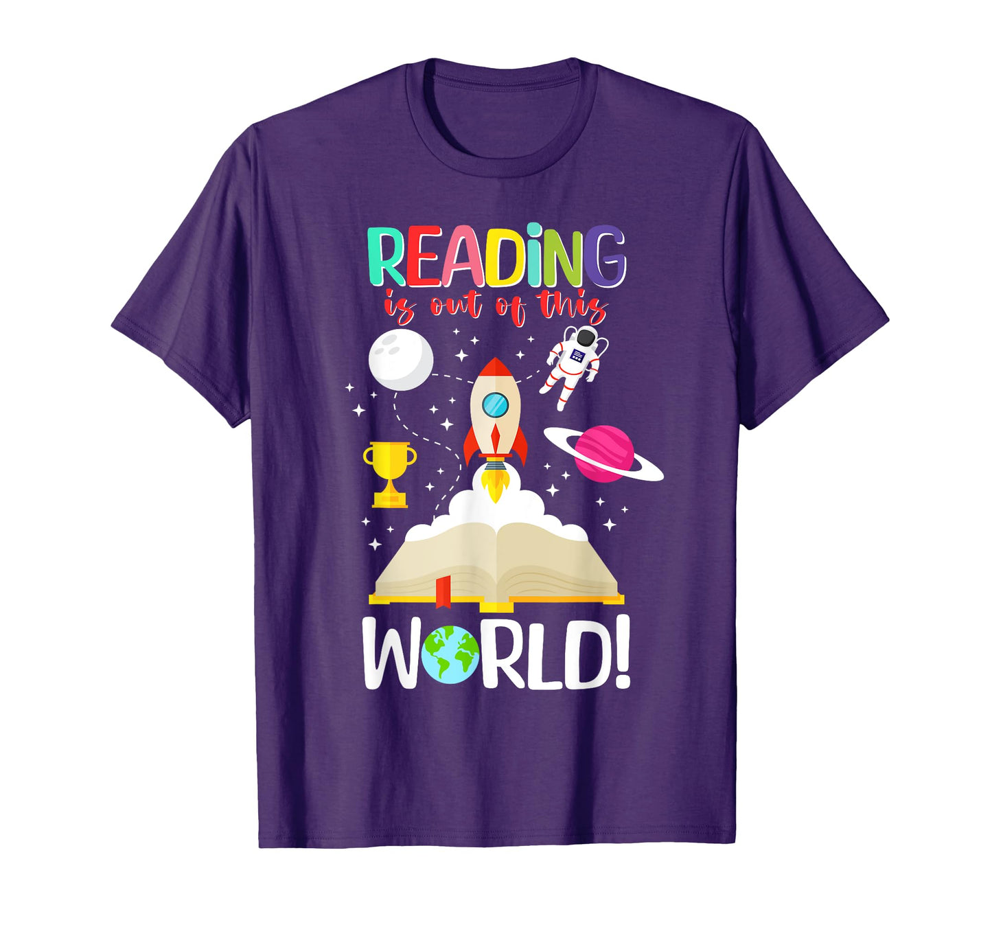 Reading is Out of This World Spaceship Astronaut Back School T-Shirt