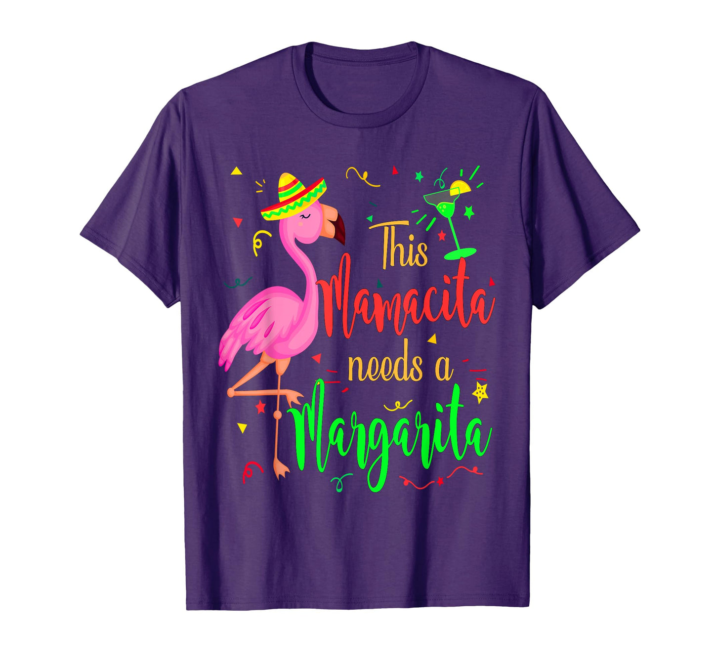 This Mamacita needs a Margarita Shirt Flamingo drinking tee T-Shirt