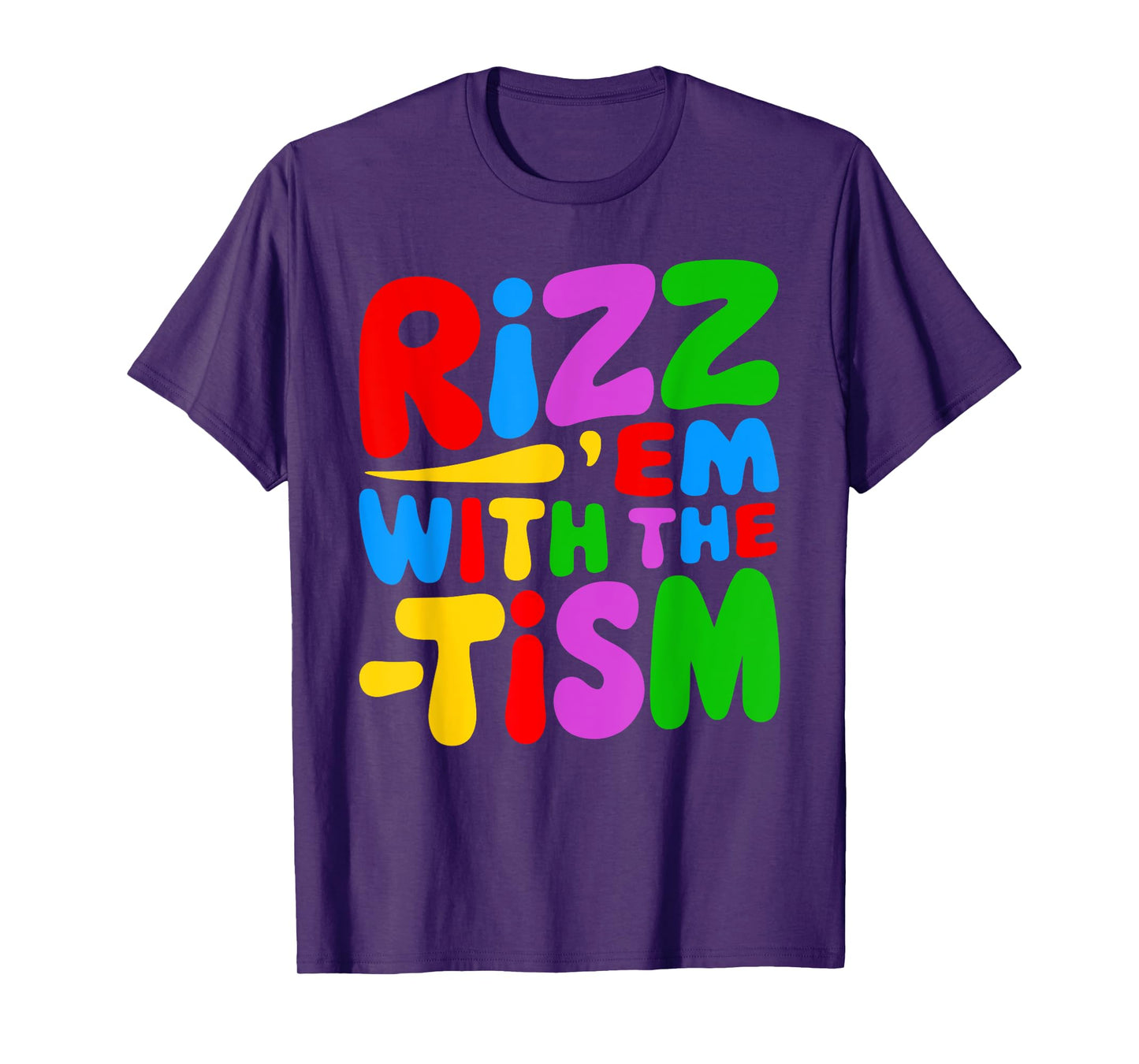 Rizz Em With the Tism Funny Autism Awareness Raccoon Lovers T-Shirt