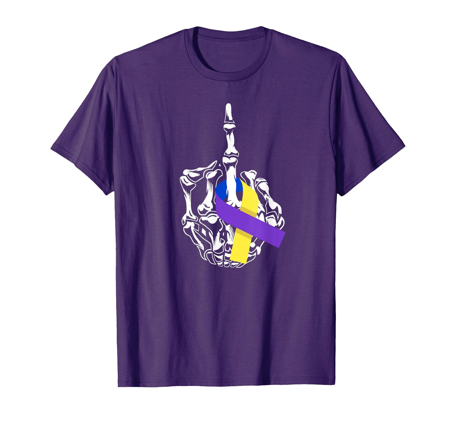 Fuck Bladder Cancer Middle Finger Bladder Cancer Awareness T-Shirt