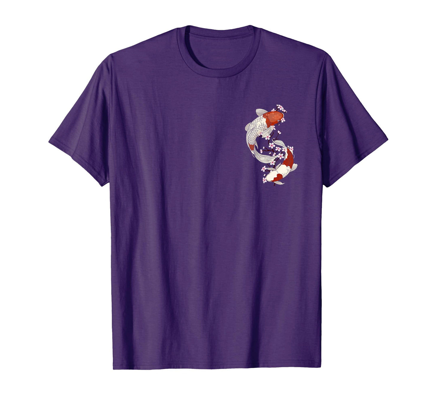 Japanese Koi Fish and Cherry Blossom Floral art T-Shirt
