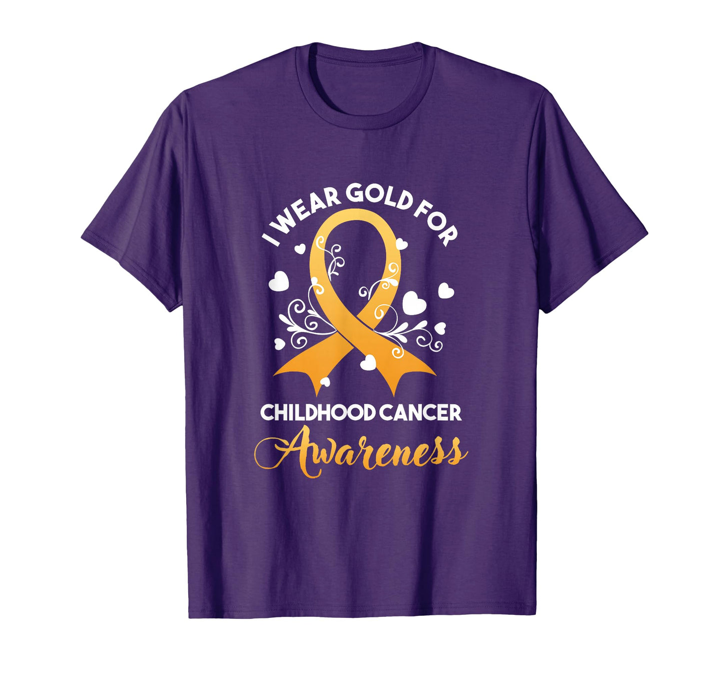 Childhood Cancer Fighter Awareness Month Wear Golden Yellow T-Shirt