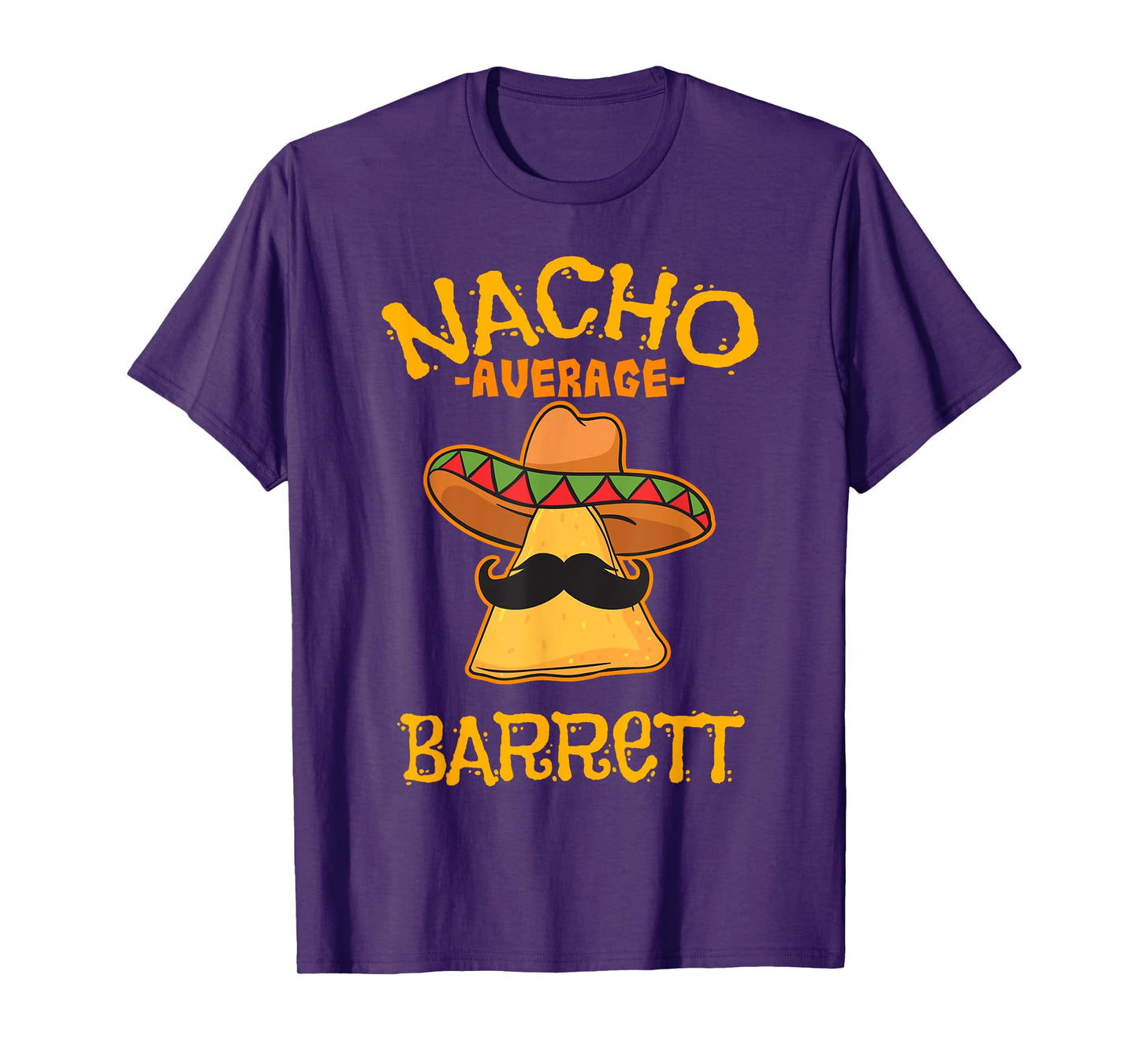 Nacho Average Barrett Personalized Name Funny Taco T-Shirt