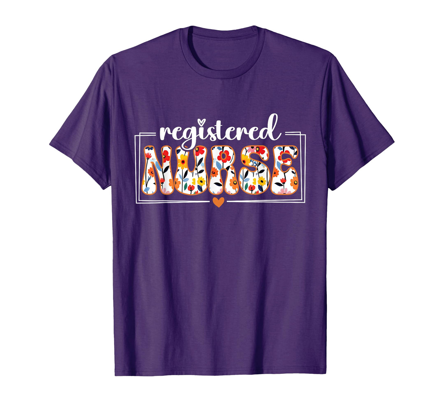 RN Nurse Floral Print Registered Nurse Nursing School Women T-Shirt
