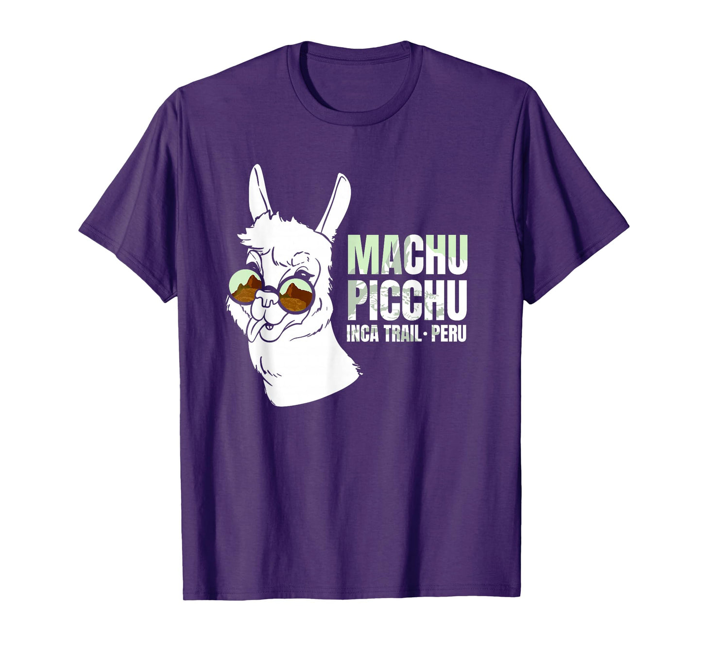 Machu Picchu Inca Trail Peru Llama Cultural Heritage Ruins T-Shirt