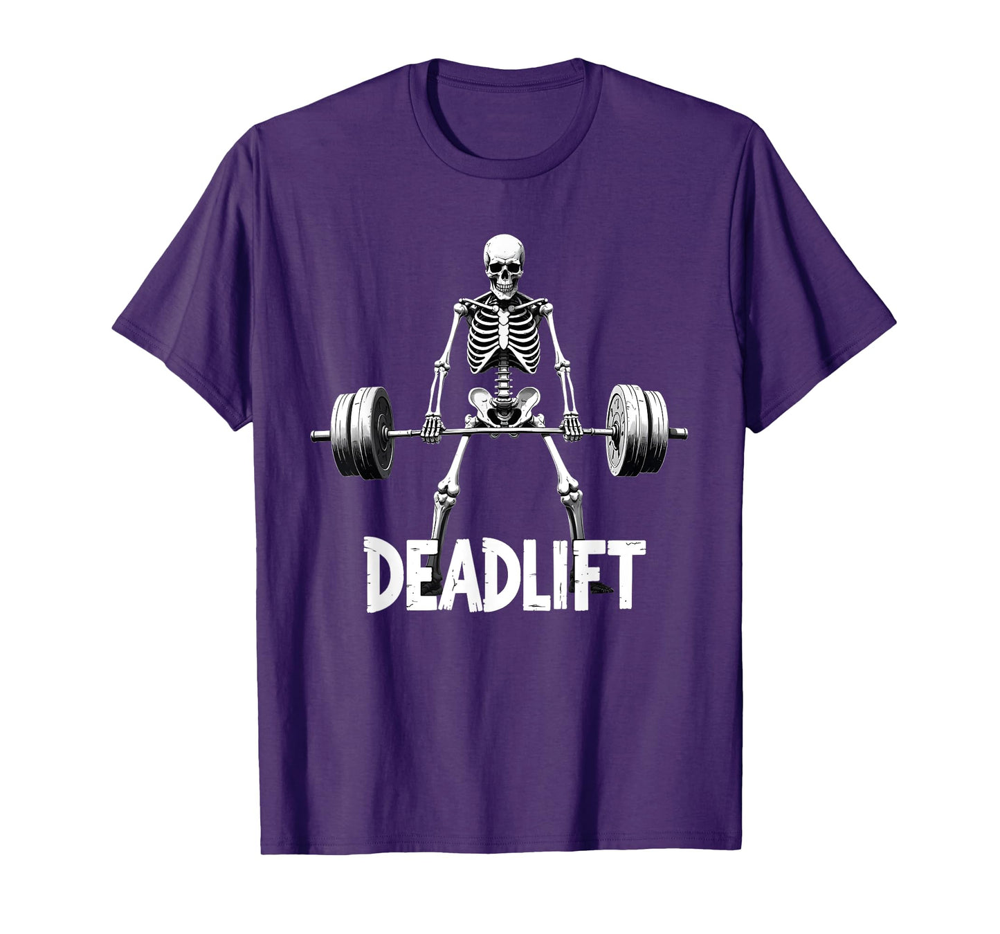 Deadlift Funny Halloween Skeleton Weight Lifting Workout T-Shirt