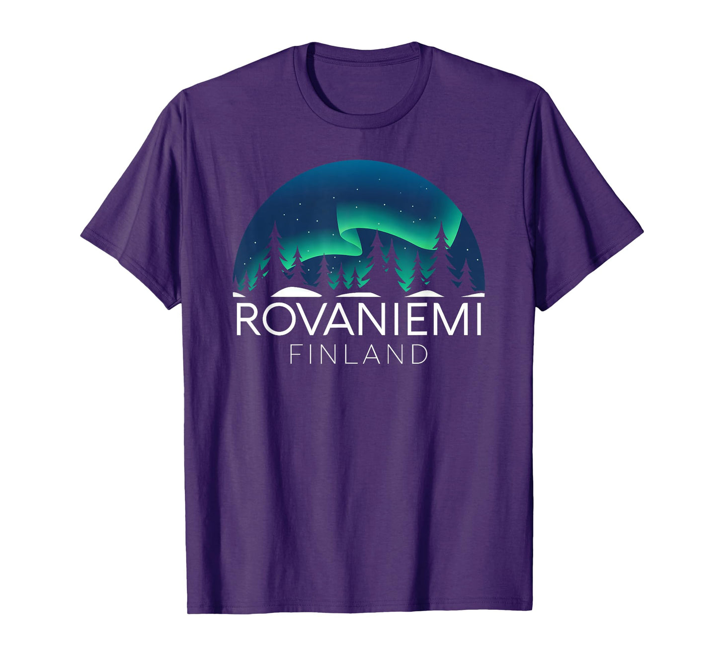 Rovaniemi Finland Northern Lights Arctic Aurora Borealis T-Shirt