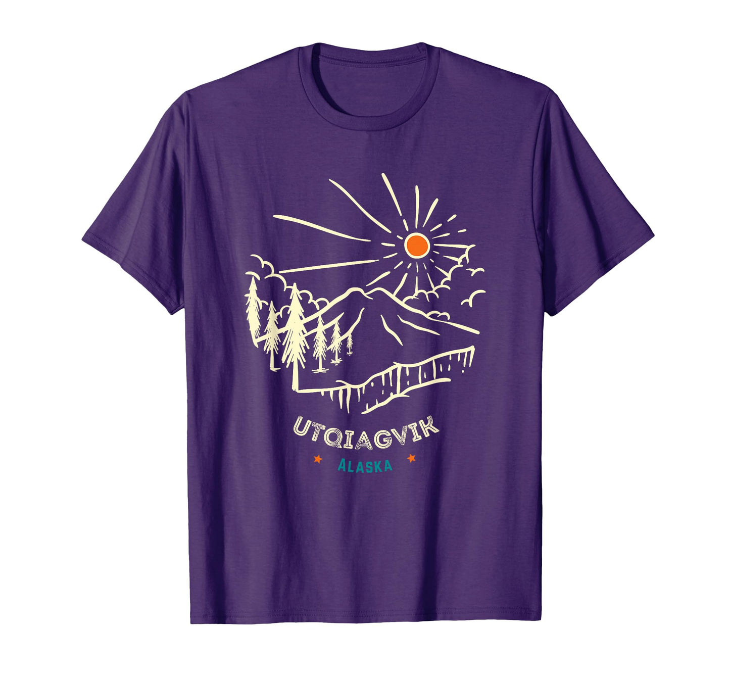 Utqiagvik AK Sunrise & Mountains Outdoor Adventure T-Shirt