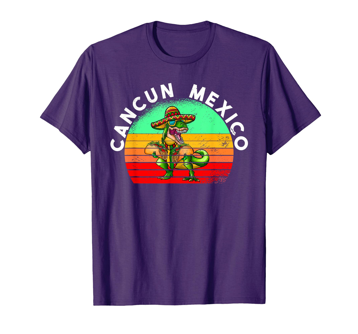 Cancun Mexico Vintage T-Rex T-Shirt