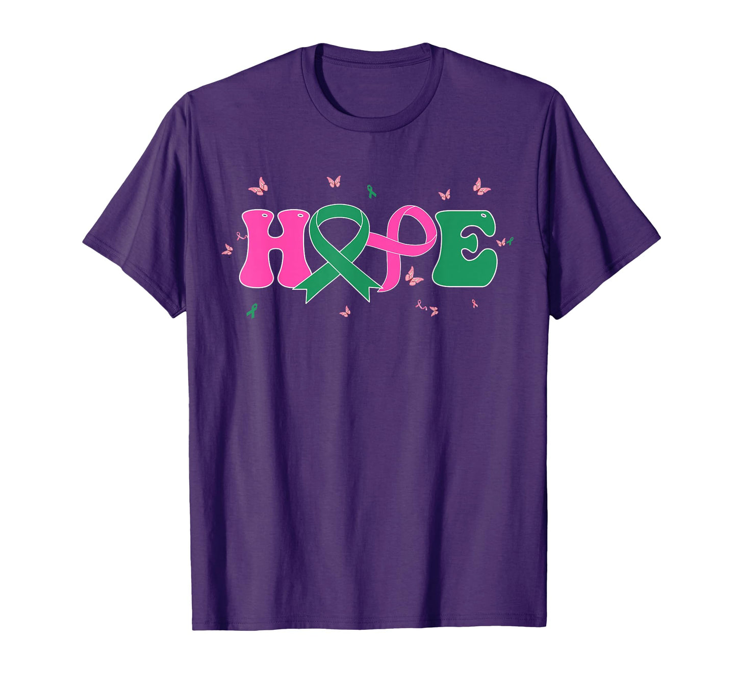 Hope Liver and Breast Cancer Awareness October Cancer Month T-Shirt
