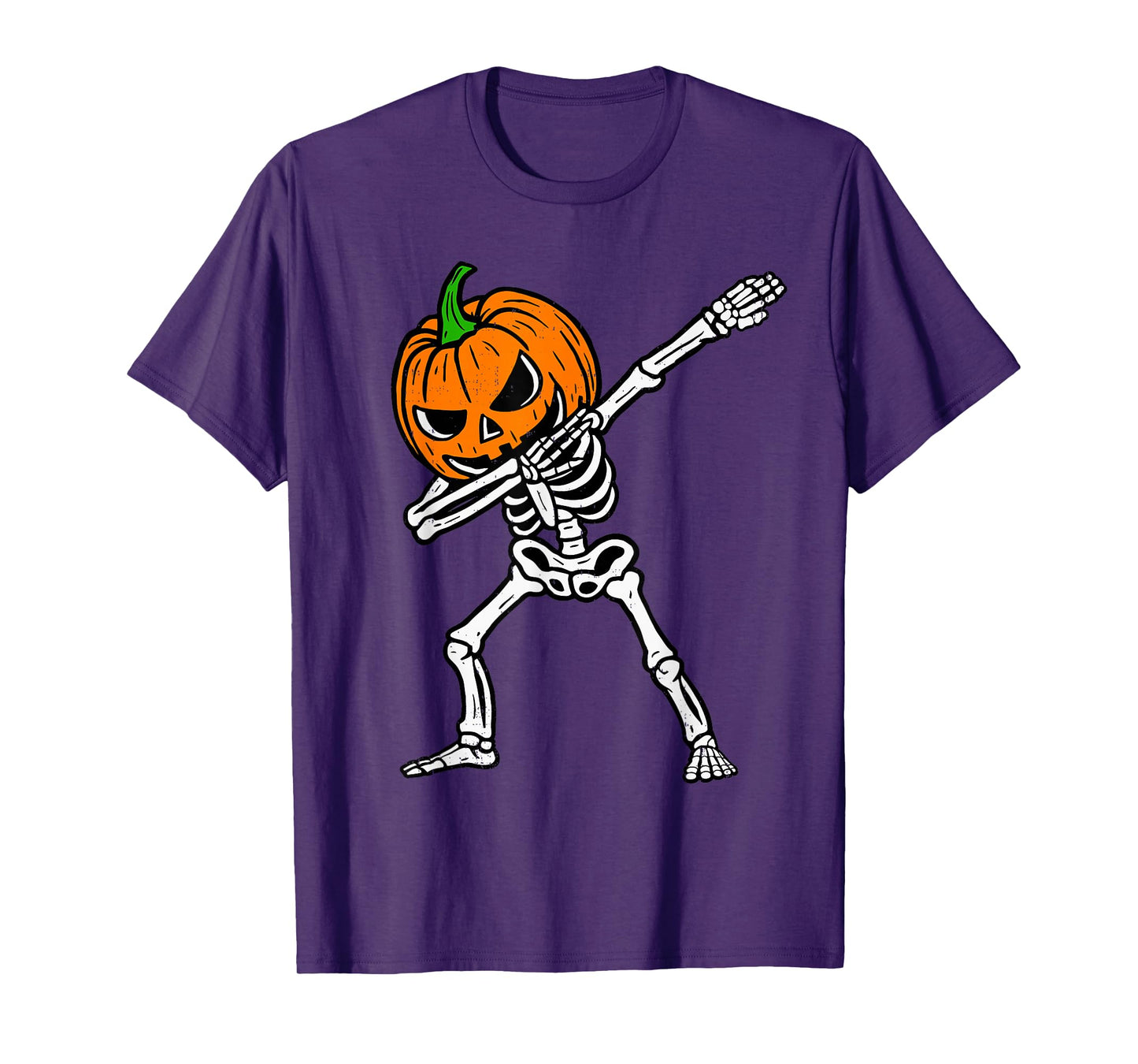 Dabbing Skeleton Pumpkin Halloween Costume Boys Teens Kids T-Shirt